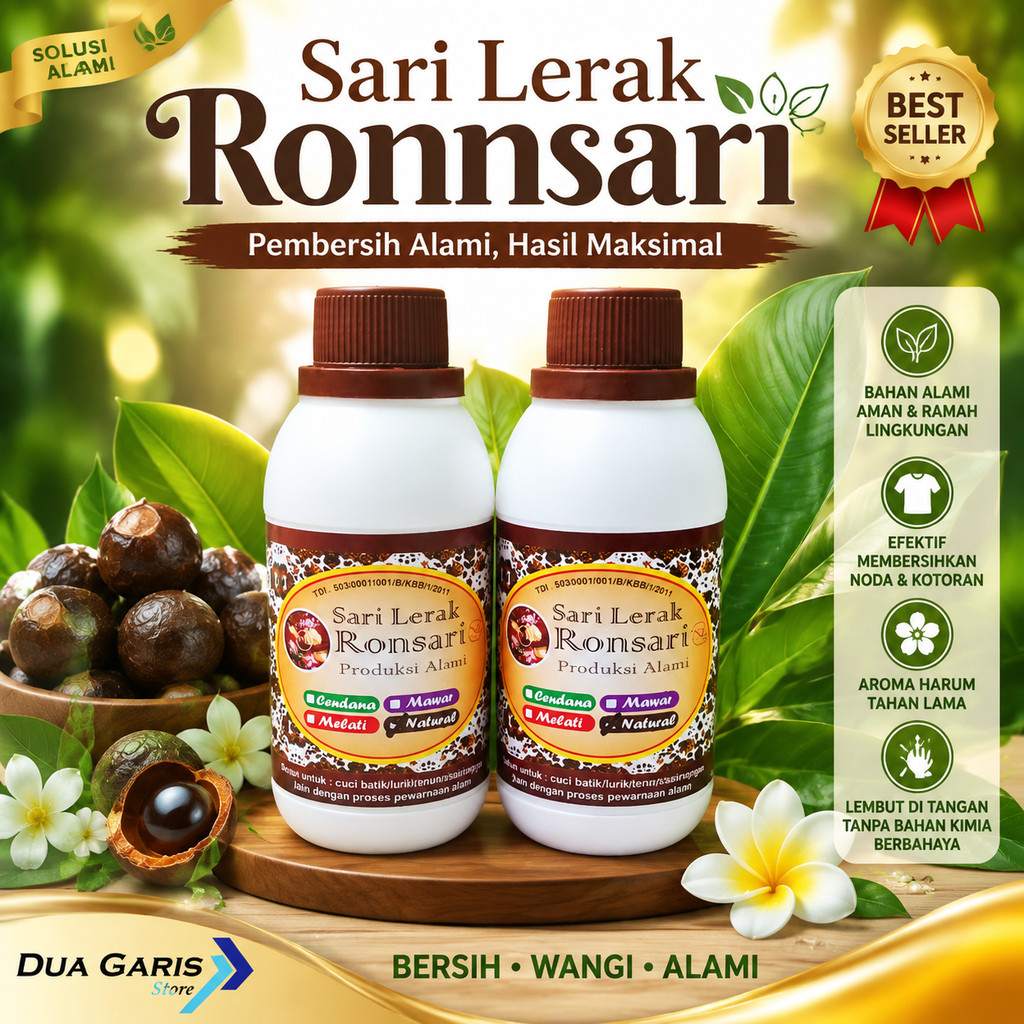 LERAK CAIR MURNI - Sabun LERAK Cuci Batik - Sari Lerak