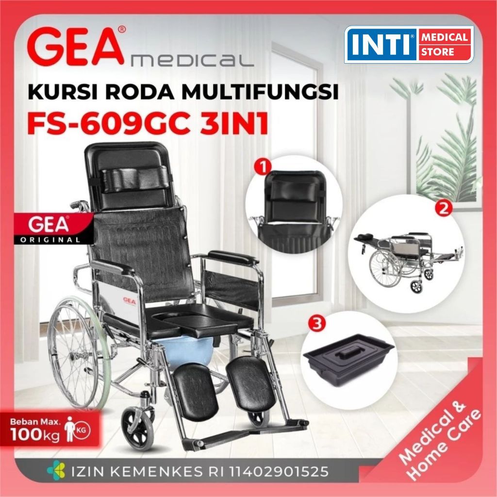 GEA Medical | Kursi Roda 3 In 1 FS 609 GCU | Kursi Roda FS 609 GCU