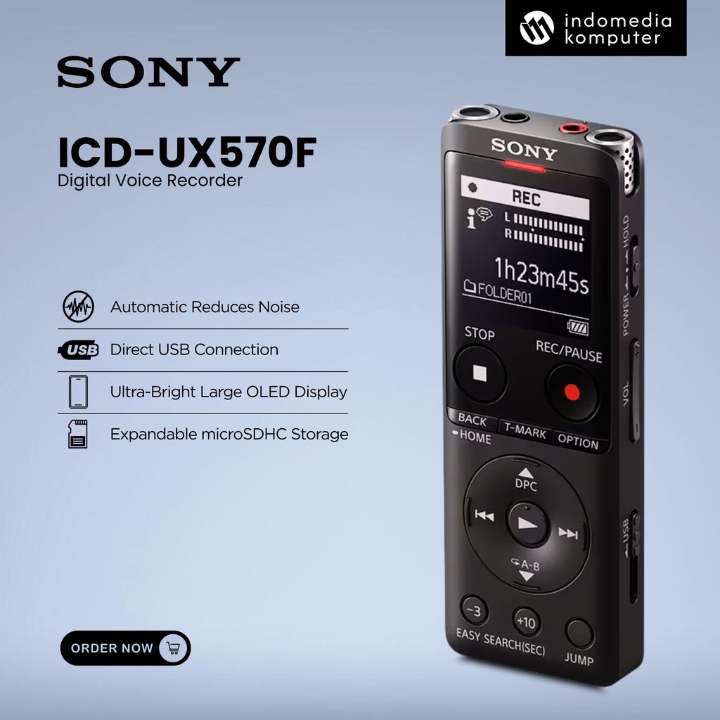 DIGITAL VOICE RECORDER SONY ICD-UX570F  VOICE RECORDER SONY DIGITAL ICD-UX570F