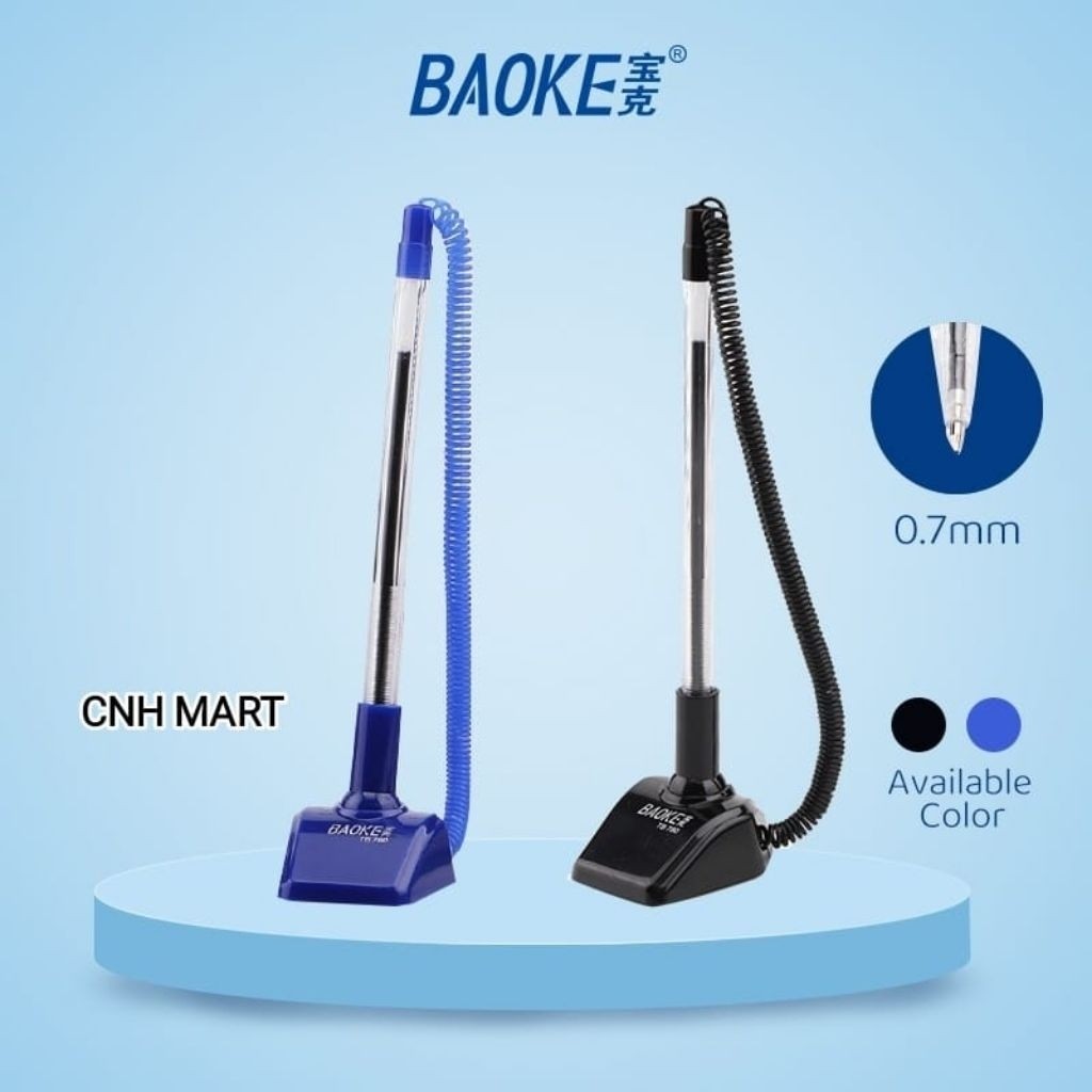 KM Pena Meja Tempel BAOKE - Pulpen Meja BAOKE - Table Pen - Stand Pen Warna Hitam