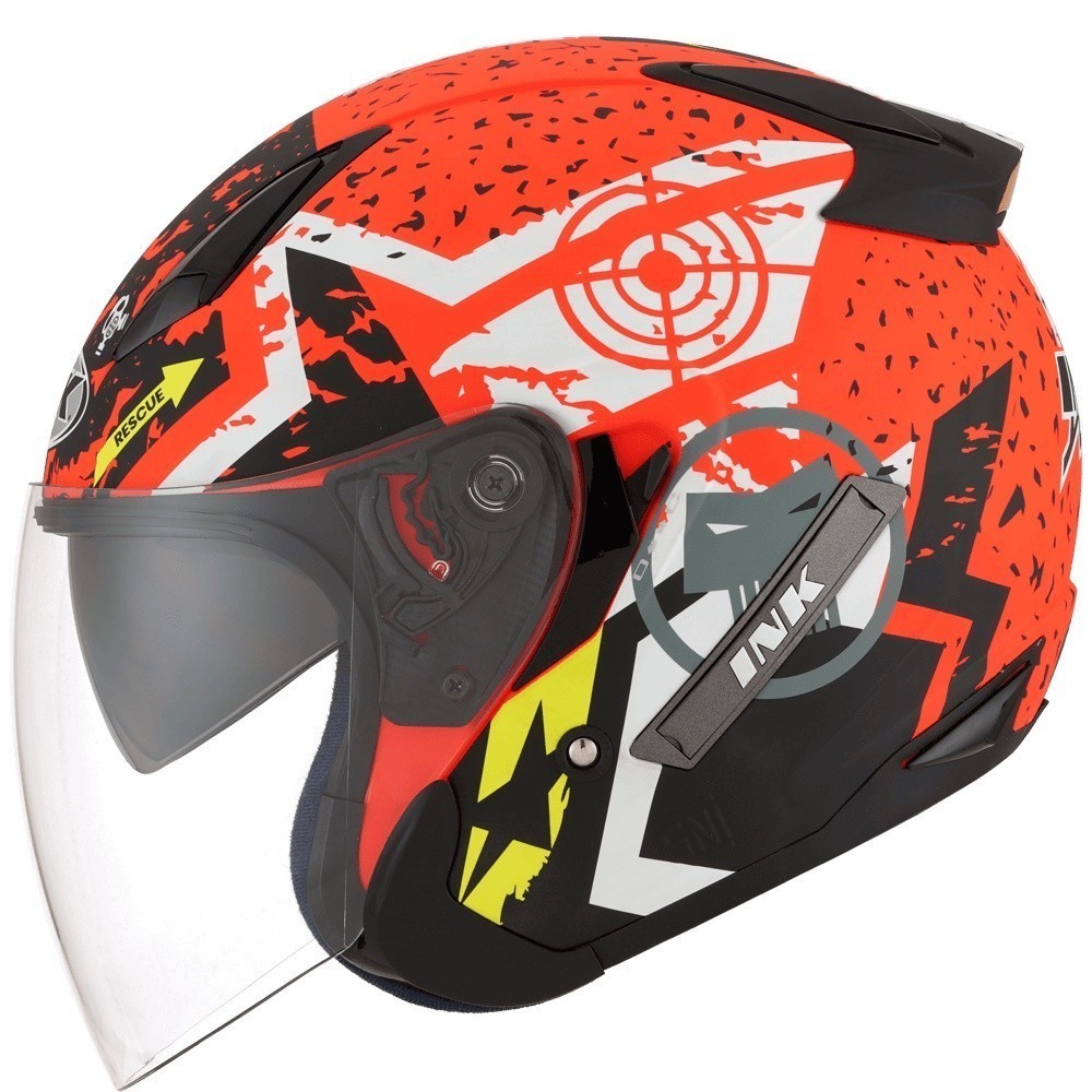 HELM INK METRO 2 SUPER FLUO #3 - MATT RED FLUO