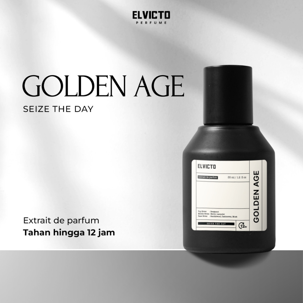 ELVICTO Golden Age Extrait de Parfum 35ML | Citrus Aromatic Woody | Extrait de Parfum Elegan & Confi