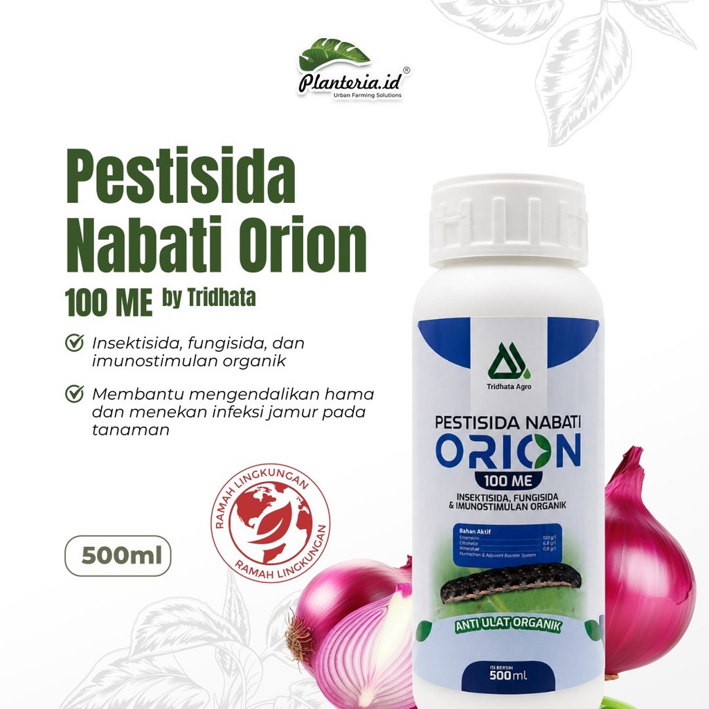 PESTISIDA NABATI ORION 500ml by Tridhata | Insektisida dan Fungisida Organik Obat ulat grayak, kutu 