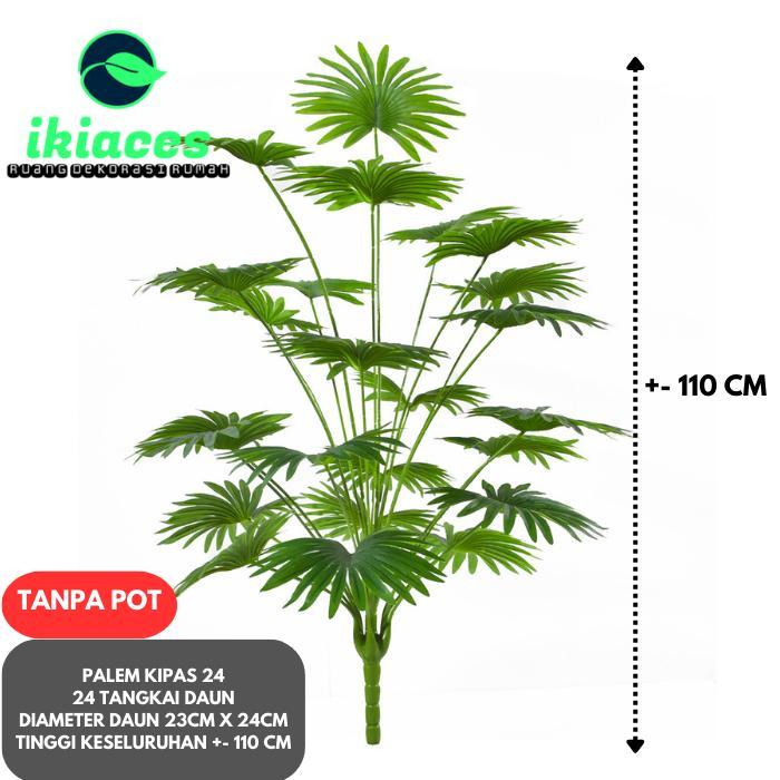 DAUN PALEM KIPAS 1 METER DAUN PALEM PLASTIK DAUN ARTIFISIAL BUNGA HIAS PLASTIK DEKORASI TANAMAN HIAS