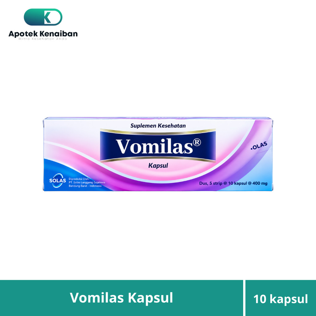 Vomilas Asam Folat 400 Strip 10 Kapsul / Membantu Mengurangi Rasa Mual Ibu Hamil