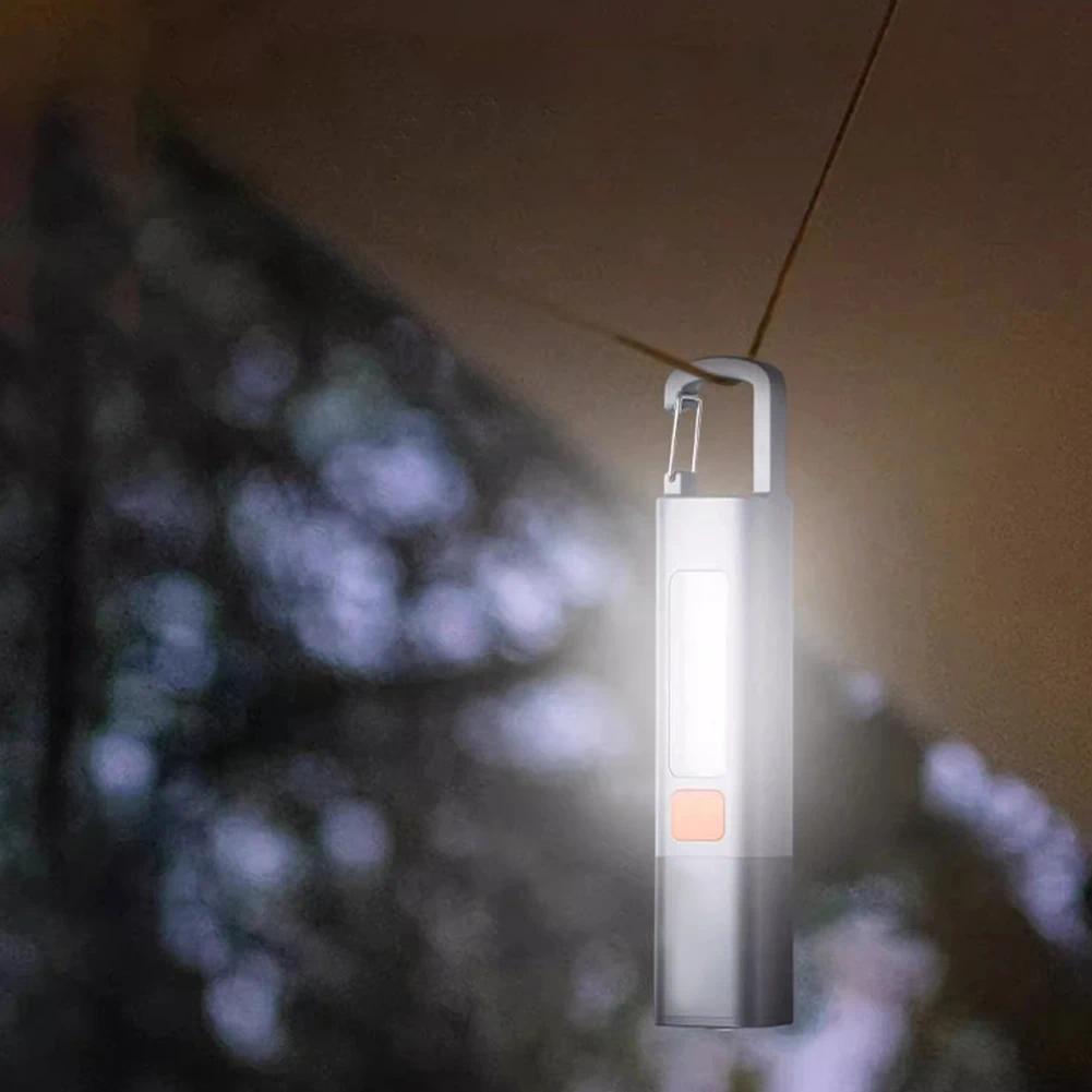 Super Bright Flashlight with Hook Mini Portable LED Torch USB Charging Ultra Bright LED Torch 800mAh