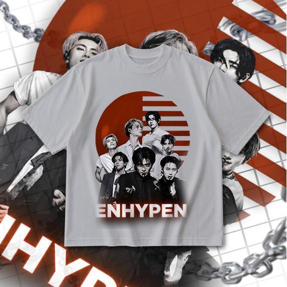 TeezyID - KAOS K-POP ENHYPEN ALL MEMBERS - KAOS EGENE ENHYPEN K-POP FULL MEMBER - ATASAN LENGAN PEND