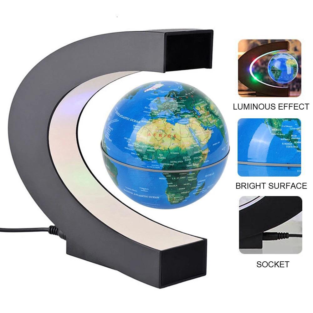 Floating Magnetic Levitation Globe LED World Map Electronic Antigravity Lamp Novelty Ball Light Home