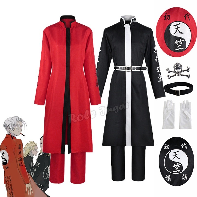 Anime Tokyo Revengers Tenjiku Gang Izana Kurokawa Cosplay Costume Red Uniform Kakucho Hitto Ran Hait