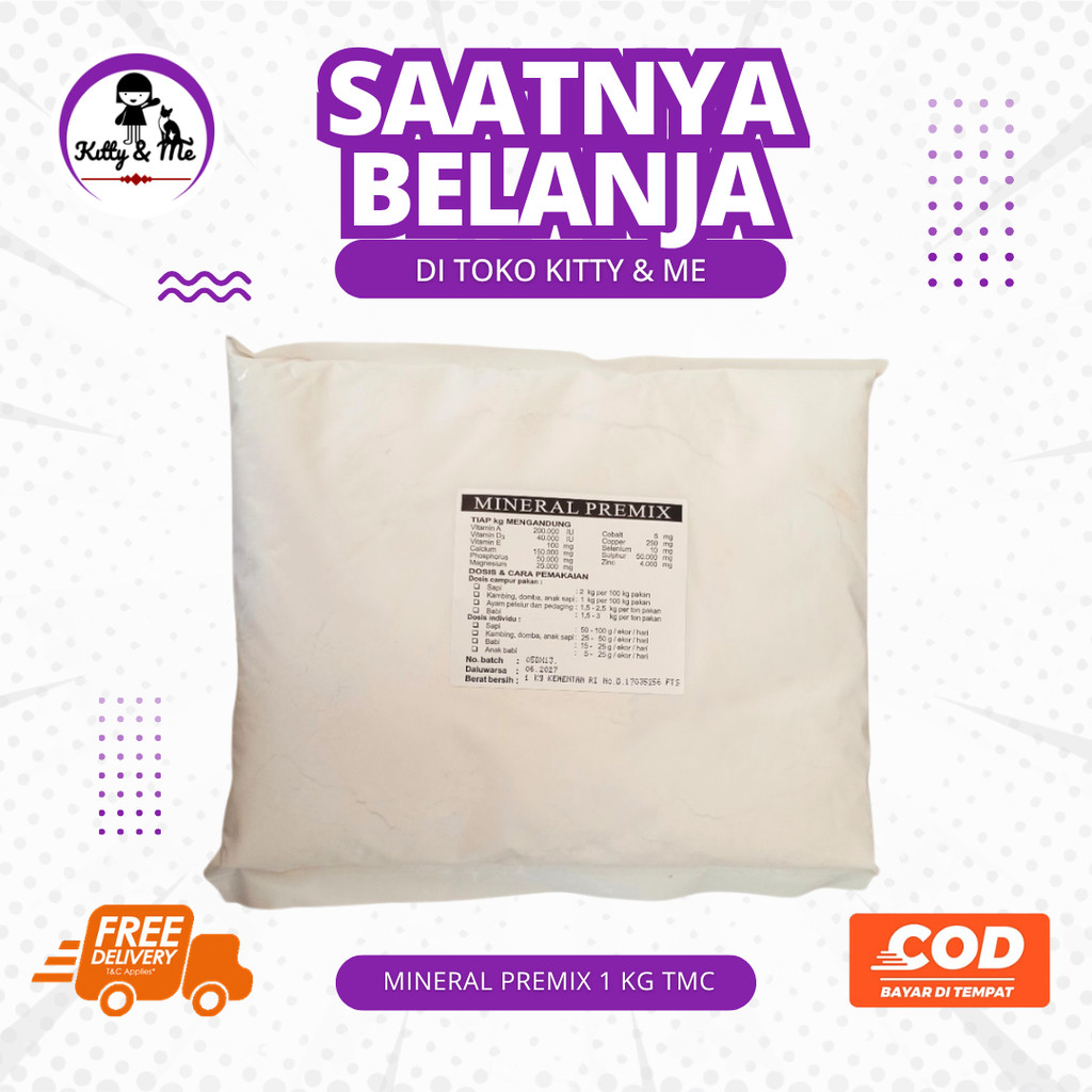 MINERAL PREMIX 1 KG TMC - Vitamin Mineral Untuk Meningkatkan Daya Tahan Pada Ternak & Unggas