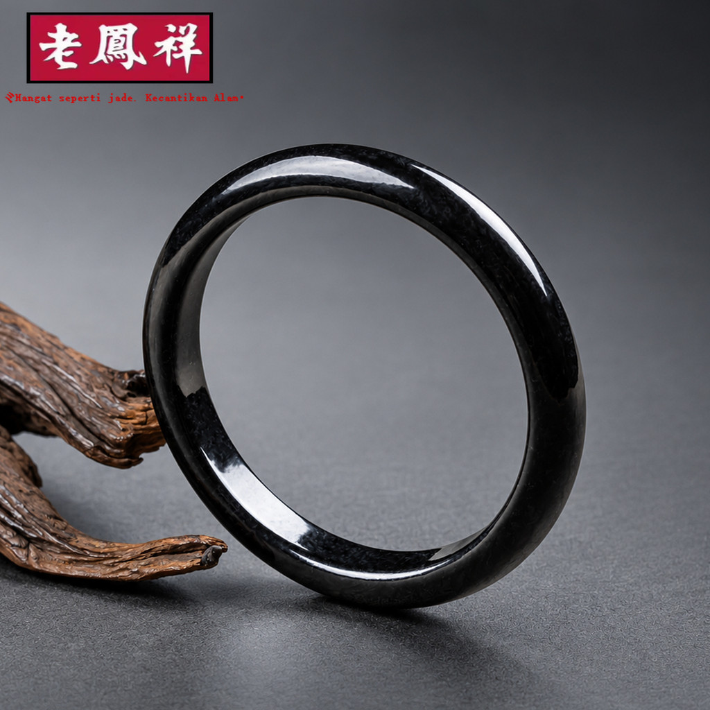[Dengan Sertifikat]Gelang cincin positif giok tinta giok alami, gelang giok, gelang giok wanita.