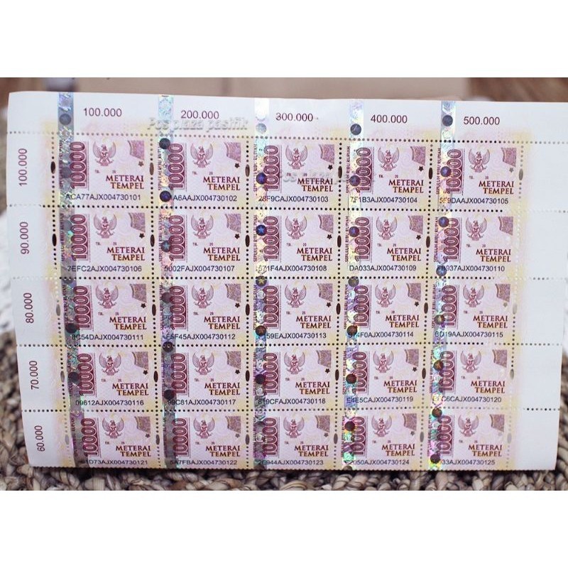 

Materai Tempel 10000