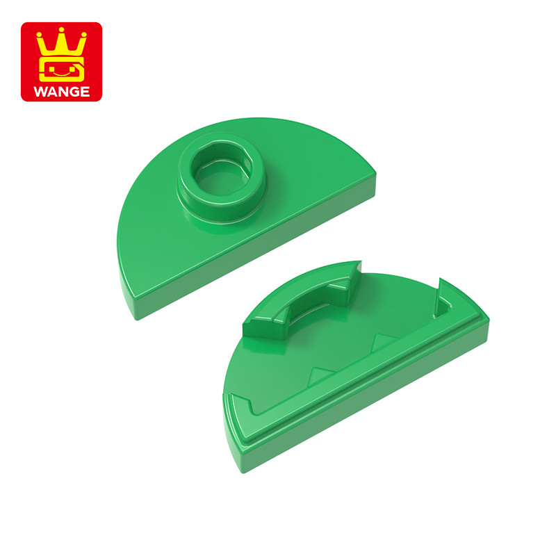 WANGE  1745  50g/233PCS Plate, Round 1 x 2 Half with 1 Stud Compatible with Block Moc Color City Acc