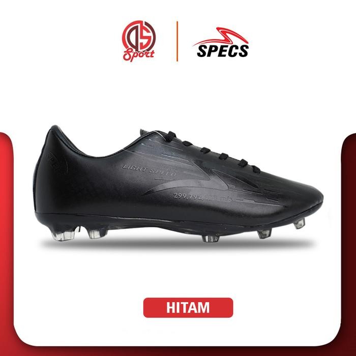 PROMO  Sepatu Sepak Bola Spec Lightspeed Reborn LS FG Hitam Polos 39-43 - Boots sepatu  bola specs r