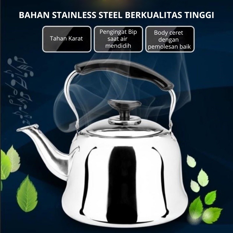 ARFSHOP Royalstar Ceret Teko Stainless Bunyi Siul Anti Karat Ceret Bunyi Untuk Masak Air Stainless S
