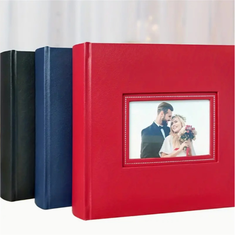 Leather 6-inch Family Photo Album 200 PP Pockets Photo Albums 4x6 4R Exquisite Wedding Commemorative