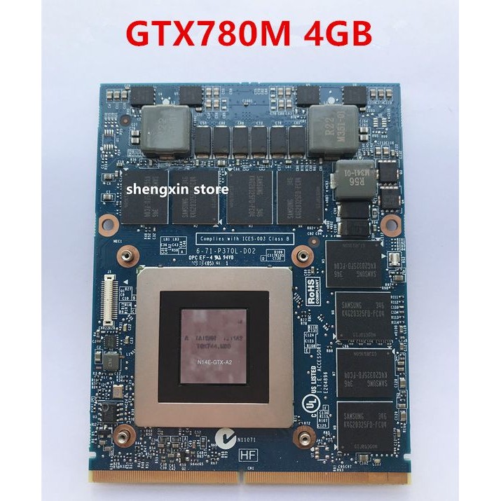 Original GTX 780M GTX780M 4G N14E-GTX-A2 Video Graphic Card For Laptop Dell M17X R5 R4 M18X R2 R3 R4