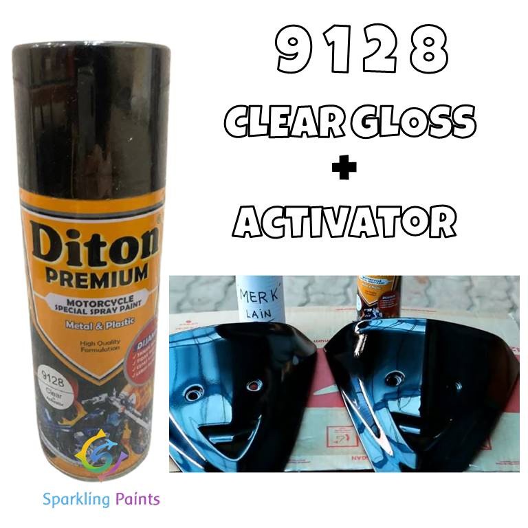 Pilox Diton Premium Clear Activator 9128 Mengkilap Glossy Gloss Glos Vernis Pernis Klir Anti GoresCO