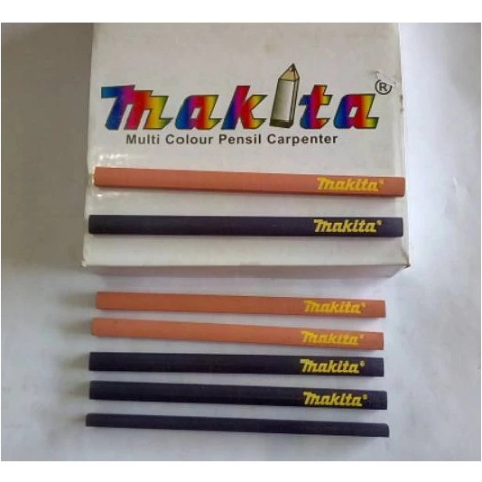 Makita Pensil Tukang Kayu Alat Penanda Permukaan Kasar Beton Batu 12 Cm