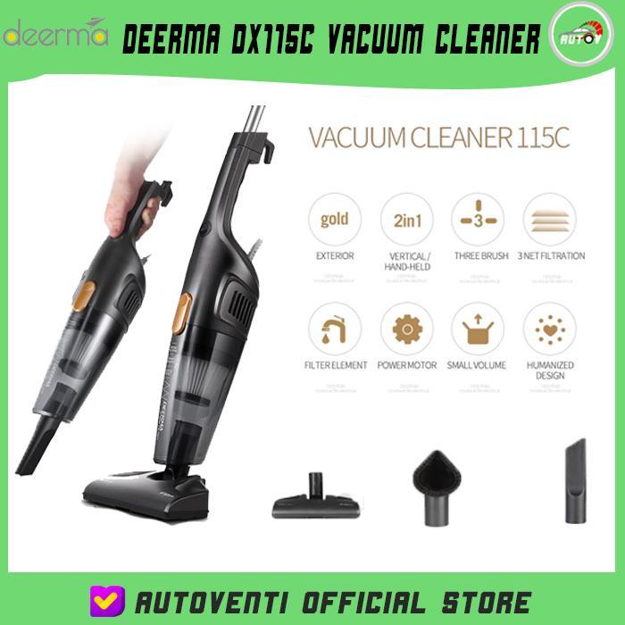 Deerma DX115C Vacuum Cleaner 2in1 Penghisap Debu Lantai Rumah Kamar