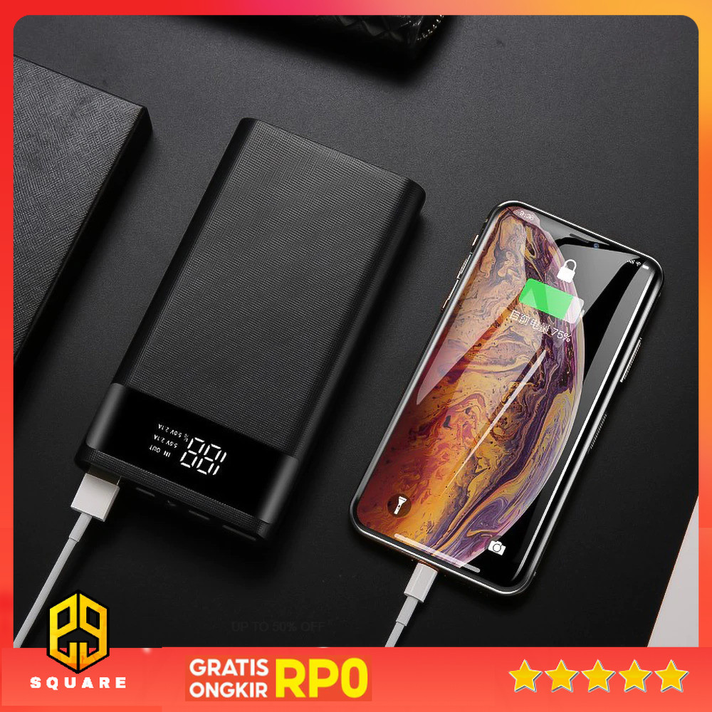 Kebidumei Power Bank DIY Case LCD Display Dual USB Port 4 PCS 18650 - KA4 Original 99 Square