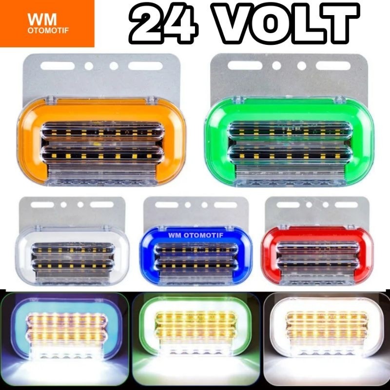 Lampu Bak Samping LED 24 Volt Sen Running Flash SMD Plasma Supersonic COB Kolong Modul Ultrasonic Tr