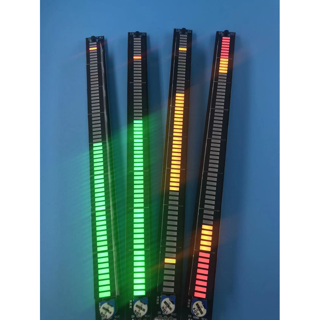 64 LED Music Spectrum Mono Audio Atmosphere Light Level Indicator Amplifier VU Meter DIY DC 12V 24V 