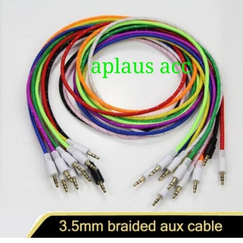Kabel AUX Hp ke Mobil 1 in 1 / Jack 3.5mm no pack