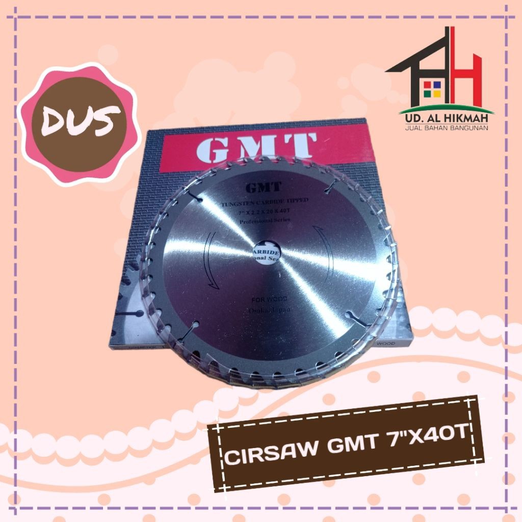Circular Saw Blade 7"X40T GMT DUS / Mata Circular GMT 7 Inch x 40 T
