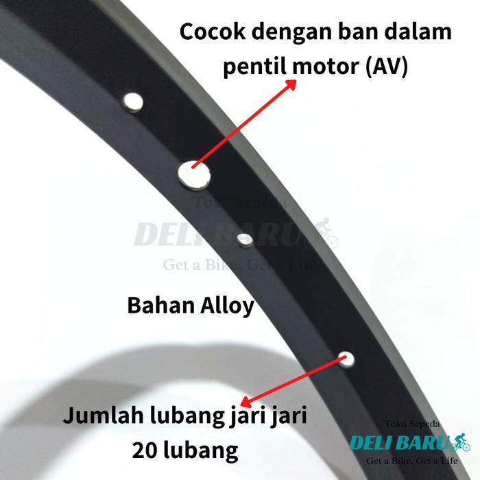 Rims Alloy Velg 16 murni lingkar pelek lubang 20 sepeda anak BMX lipat Terlaris
