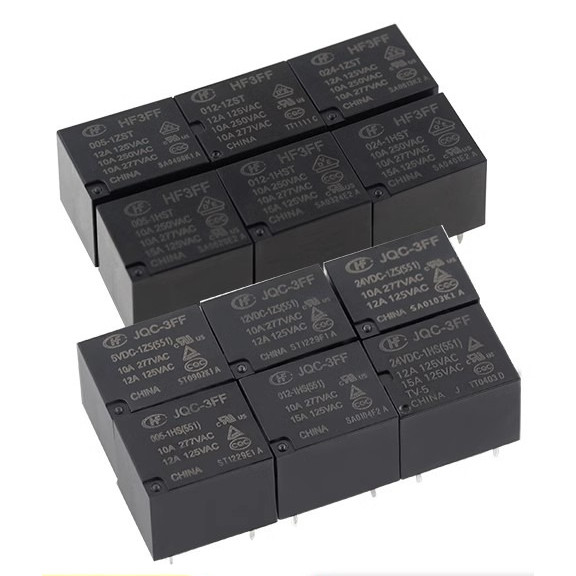5PCS HF3FF- 005 009 012 024-1HS 1HST 1ZST 4Pin 5Pin 10A Relay DC5V 9V 12V 24V JQC-3FF-005-1HS JQC-3F
