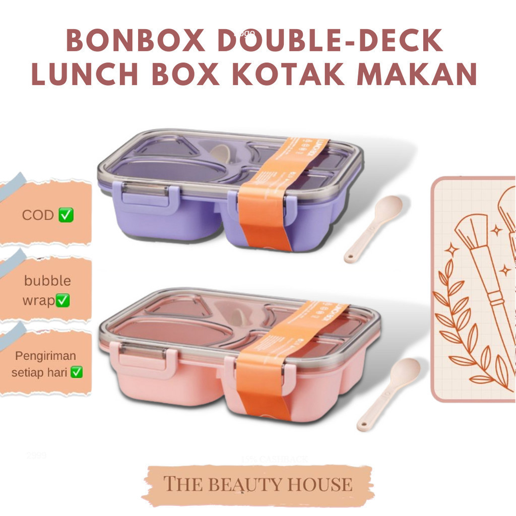 BONBOX DOUBLE-DECK LUNCH BOX KOTAK MAKAN