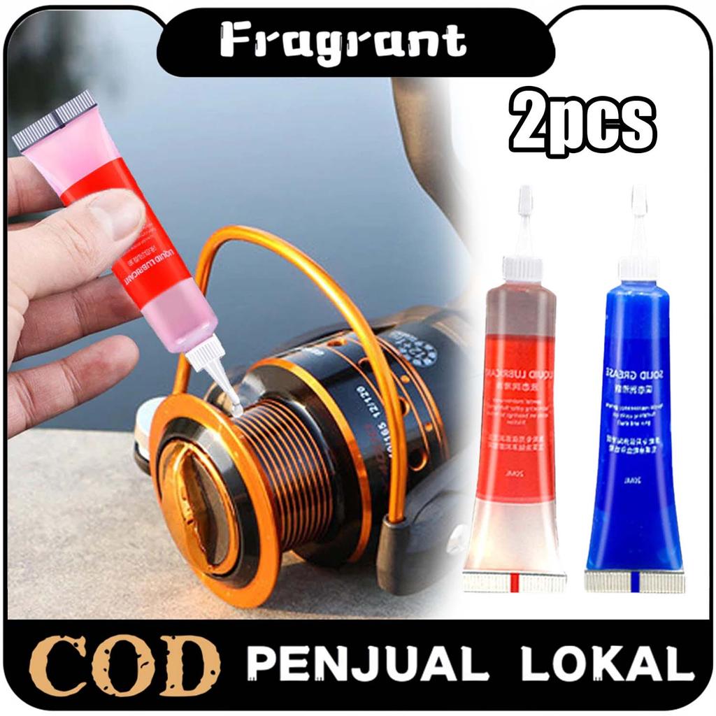 Paket 2pcs Lubricating Grease dan Oli Reel Pancing 20ml Fishing Reel Lube Set untuk Gear Pelumas dan