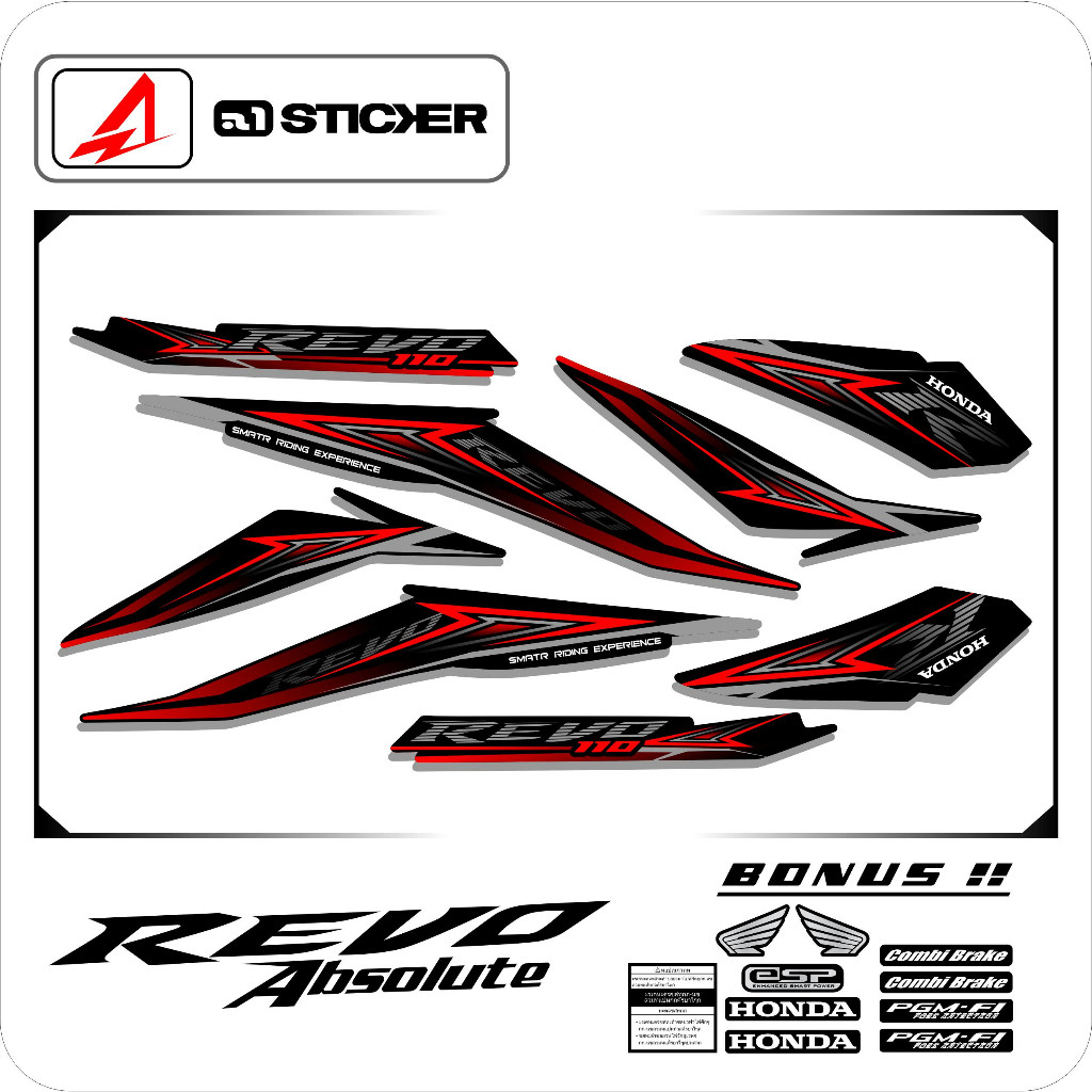 STRIPING STICKER ABSOLUTE REVO STIKER REVO / REVO ABSOLUT STRIPING REVO 110