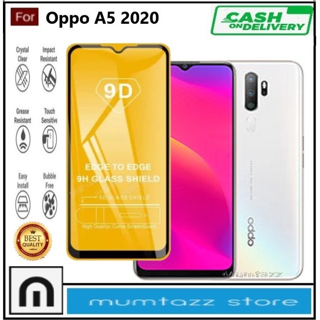 PROMO Tempered Glass Warna Hp Oppo A5 2020 / A5s Anti Gores Kaca Full Layar Full Glue Skin Protector