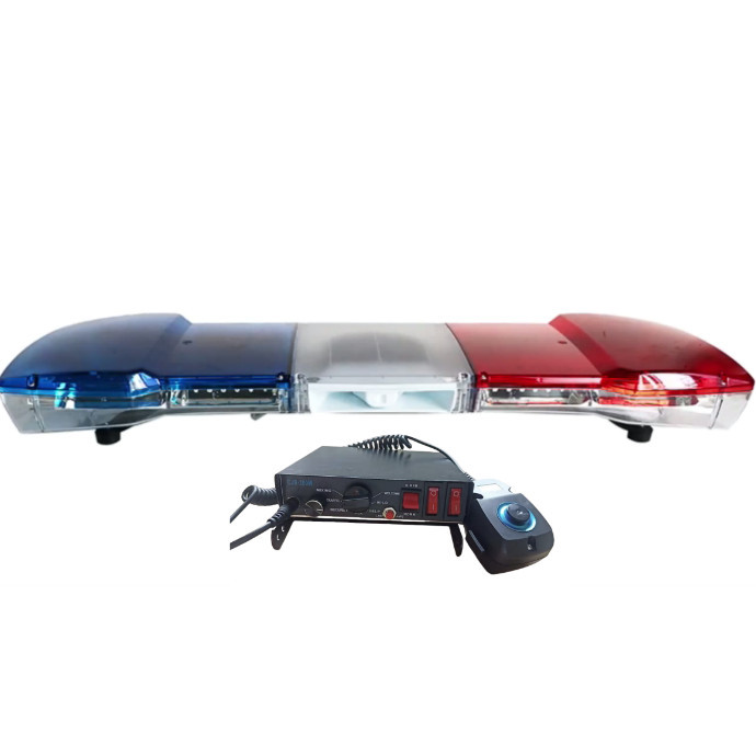 120cm Led Emergency Car ning light bar 60W Led Emergency light+100W 7 Tones Police siren Amplifier w