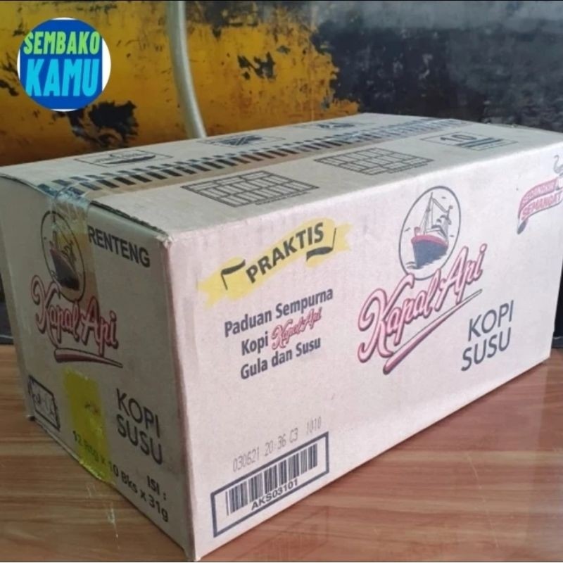 Kopi Kapal Api Susu - 1 Dus isi 12 Renceng