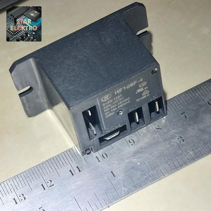 HF105F-012D-4 5Pin 5P 5 Pin Relay Relai 1ZS 012D-1ZST JQX HF 12V Coil 12VDC DC 12 Volt HF105F-4 JQX1