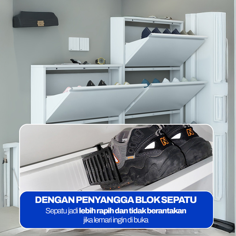 Rak Sepatu Besi Kuat Tebal Lemari Sepatu Aluminium Lemari Sepatu Tertutup Rak Sepatu Stainless Steel