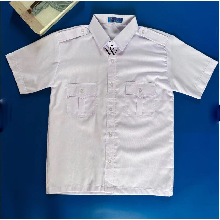 Baju PMR/PDL/PDH Putih Pendek Merek Seragam KBR jaya seragam