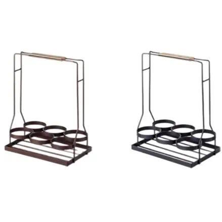 Portable Beer Holder Bar Restaurant KTV Beer Basket Handheld Beer Rack 6 Bottle Beer Carrier Home Go