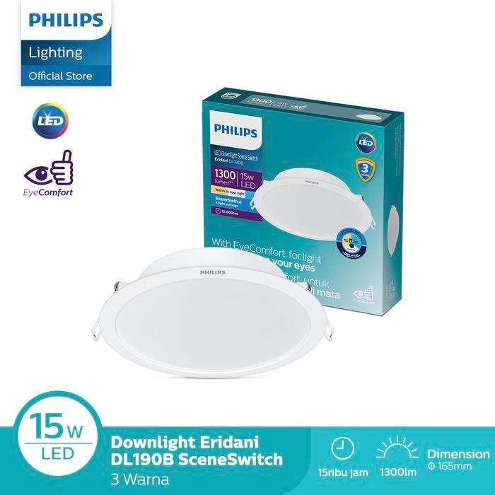 Philips Lampu Downlight Eridani SceneSwitch 15W D150 3 Warna