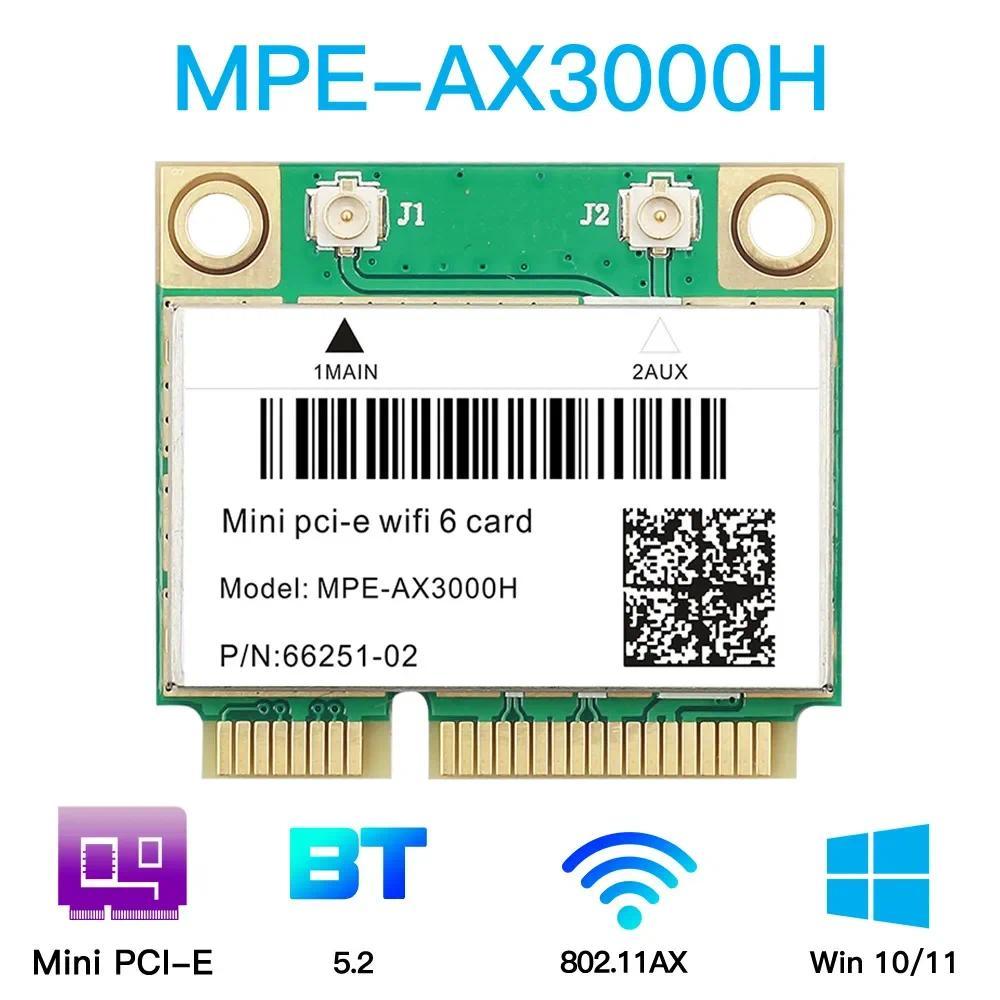2974Mbps Wifi 6 AX200 Dual Band Wireless Half Mini PCIE Network Wifi Card Bluetooth 52 80211axac 24G