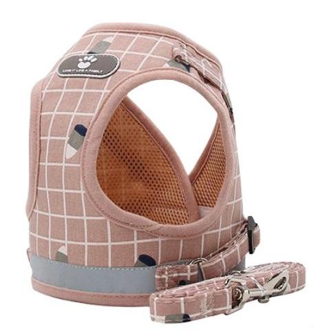BIG SALE OOTDBOELU - Silver Poodle Harness + Tali Anjing Kucing - ping kotak, S