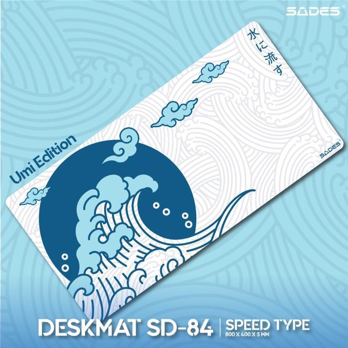 Sades SD84 / RD84 / RD-84 Kujira / Umi Speed Gaming Deskmat Water Resistant Rubber Mousepad - Umi