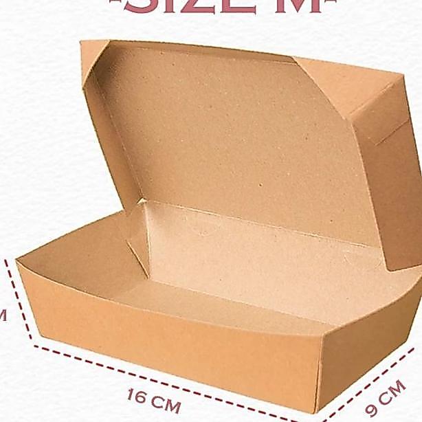 [Betapack Forming M] Paper Lunch Box M Kraft Cokelat Ukuran M Laminasi / Kotak Makan Kertas Food Gra