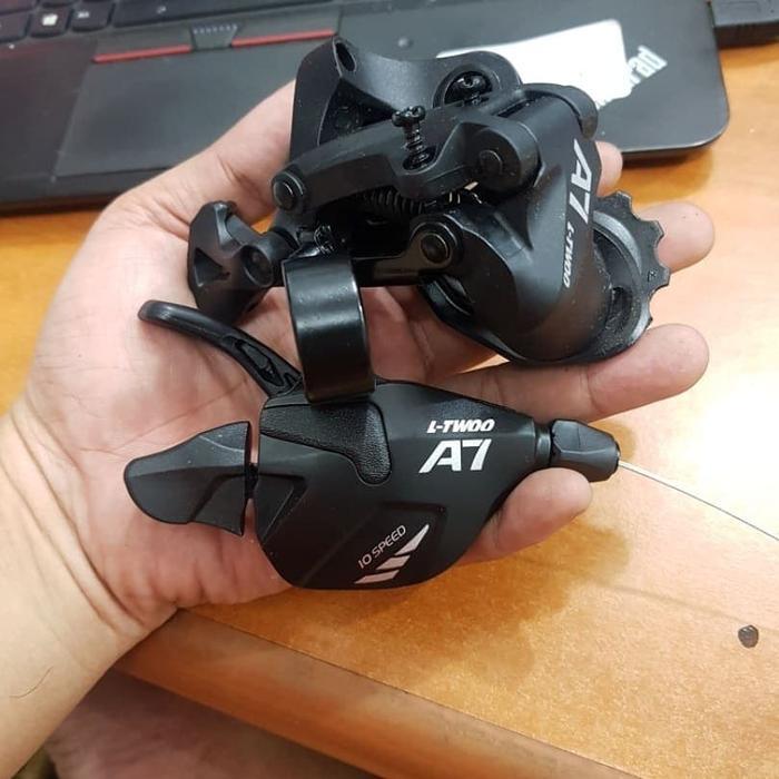 Shifter Dan Rear Derailleur RD 10 Speed L-TWOO A7 10 Sp Short Cage Pendek Sepaket RD Dan Shifter 10 