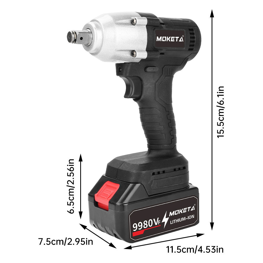 Kunci Impak Elektrik Baterai Brushless Multifungsi Alat Pembuka Baut Dan Mesin Bor Tangan Otomatis