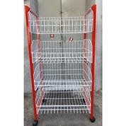 Rak Chiki Kotak Roda Merah K-401