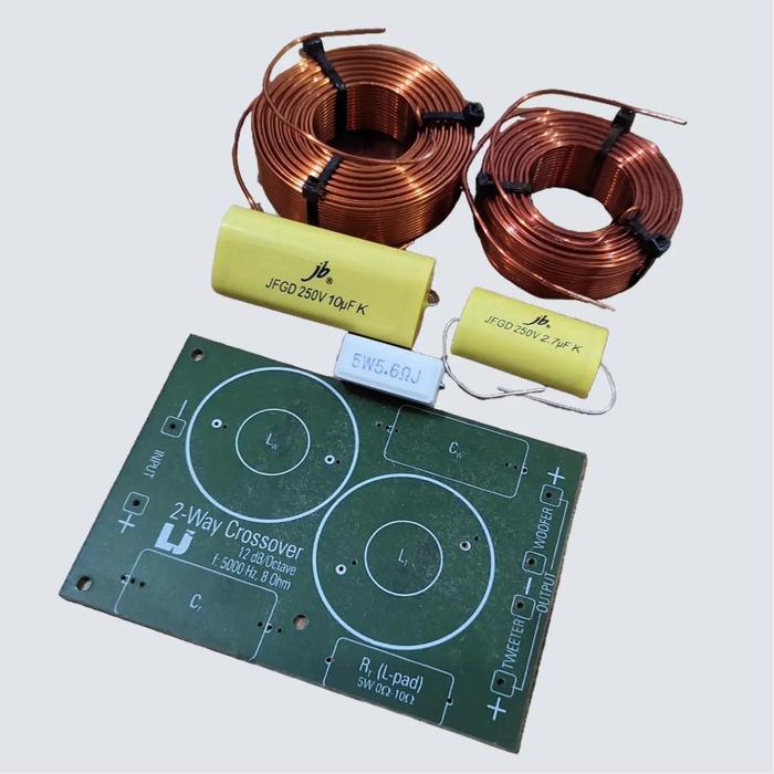 Kit 2 Way Crossover 4 6 8 Ohm Siap Rakit dan Pilih Impedansi - 4 Ohm